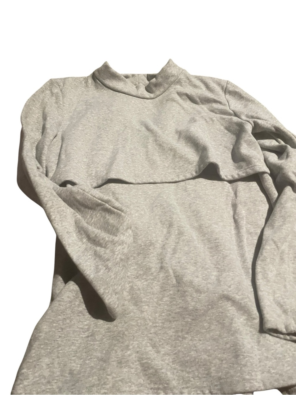 Light Gray Women’s Long Sleeve Mock Neck Top